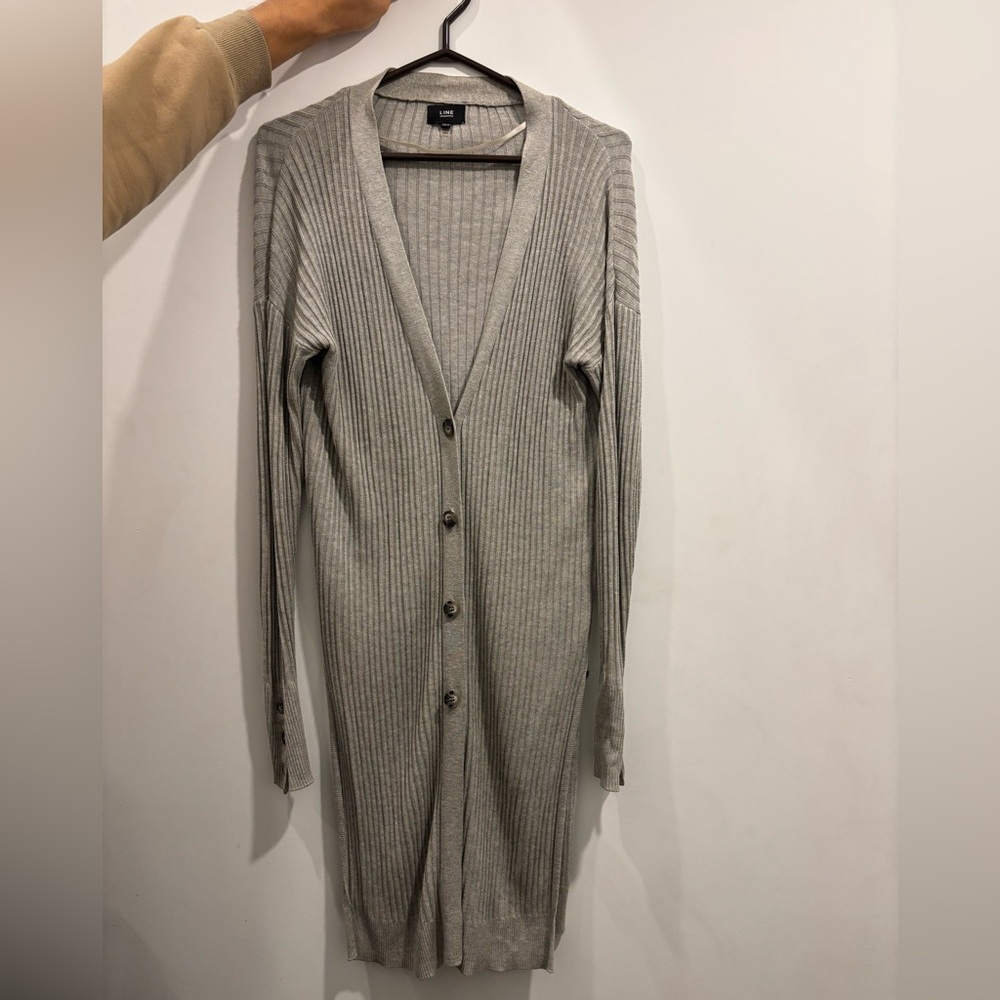 Light grey long cardigan